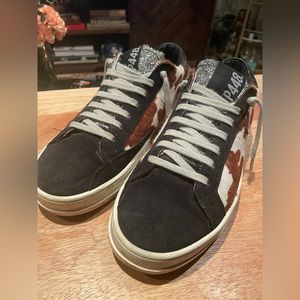 P448 Cowhide/Black Suede/Sparkle (Size 38)